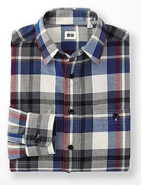 Uniqlo Men Flannel Checked Long Sleeve Shirt I