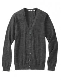 Uniqlo Men Extra Fine Merino V Neck Cardigan