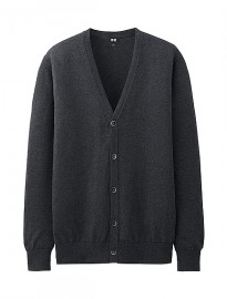 Uniqlo Men Cotton Cashmere V Neck Cardigan