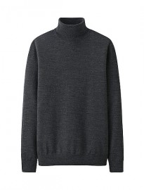 Uniqlo Men Extra Fine Merino Polo Neck Sweater
