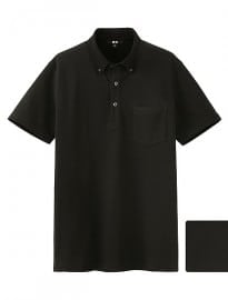 Uniqlo Men Dry Shirt Collar Button-down Polo Shirt