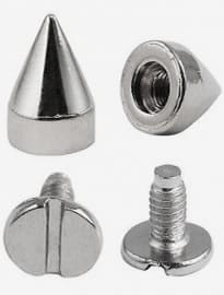 Uk 50pcs Metal Cone Screwback Spikes Stud Punk Bracelet Leather Bag Cloth Shoe
