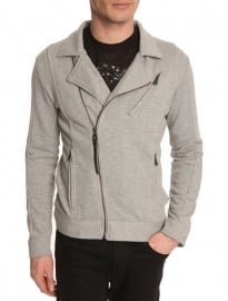 Eleven Paris Grey Jersey Biker Jacket