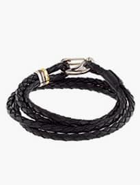 Paul Smith London Black-leather Wrap Bracelet 1003034