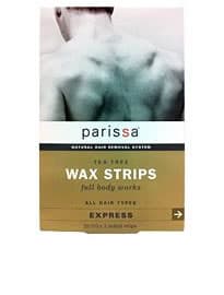 Parissa Tea Tree Express Wax Strips For Men Full Body Works 20s 10x 2 Sided Strips