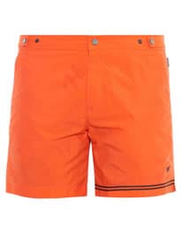 Dan Ward Asymmetric-stripe Swim Shorts