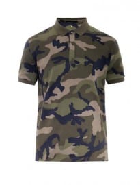 Valentino Camo-print Cotton Polo Shirt 1015254