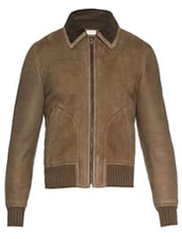 Saint Laurent Zip-up Shearling Jacket