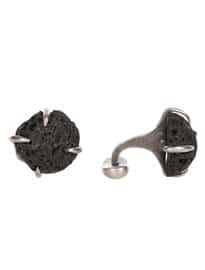 Title Of Work Volcanic Stone And Sterling-silver Cufflinks