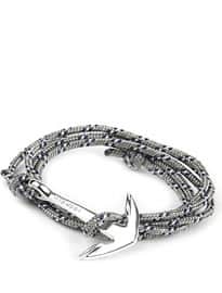 Miansai Silver Rope And Anchor Bracelet
