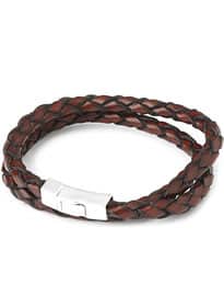 Tateossian Scoubidou Double Loop Leather Bracelet