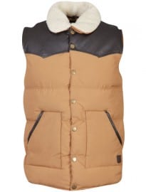 Brave Soul Mens Oldham Gilet - Tobacco
