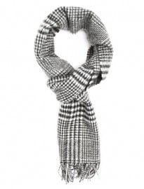 Tommy Hilfiger Prince Of Wales Wool Scarf