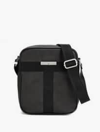 Tommy Hilfiger Mens Coated Canvas Darren Reporter Cross Body Bag