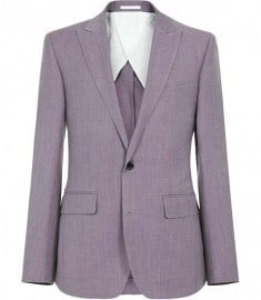 Reiss Pritchard 2 Button Peak Blazer Purple