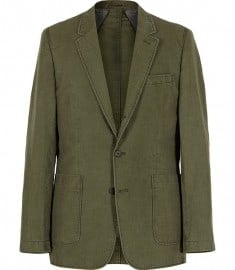 Reiss Scott B Relaxed Patch Pocket Blazer Dark Sage