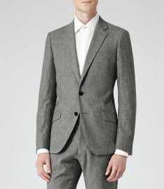 Reiss Barney B Two Tone Modern Blazer Grey