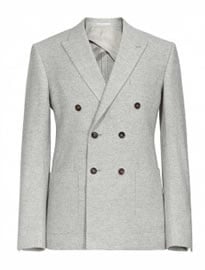 Reiss Piemonte Double Breasted Blazer Grey