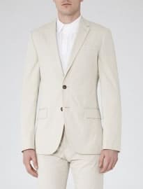Reiss Shannon B Slim-fit Blazer Stone