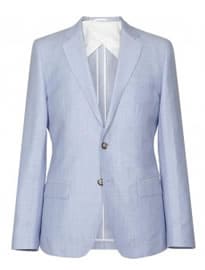 Reiss Nigel B Contrast Weave Blazer Soft Blue