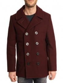 Schott Nyc 100th Anniversary Burgundy Reefer Jacket