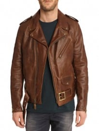 Schott Nyc 100th Anniversary Camel Leather Jacket