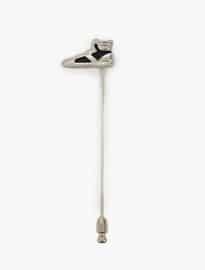 Lanvin Mens Ruthenium Navy Sneaker Pin