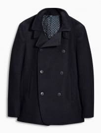 Next Navy Wool-rich Peacoat