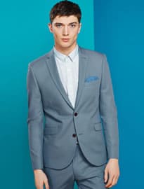 Next Blue Cotton Skinny Fit Short