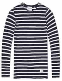 Mki Long Sleeve Stripe Tee Dark Navy