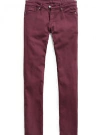 He By Mango Slim-fit Burgundy Alex Jeans