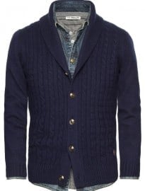 He By Mango Cable-knit Wool Cardigan