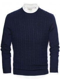 He By Mango Cable-knit Cashmere Sweater