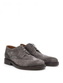 He By Mango Brogueing Suede Blucher