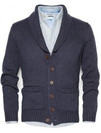 He By Mango Shawl Collar Cotton Cardigan