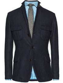 He By Mango Multi-pocket Wool-blend Blazer