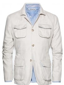 He By Mango Linen Cotton-blend Safari Jacket