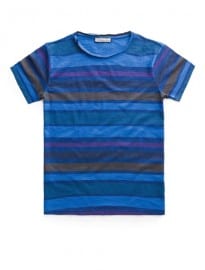 He By Mango Striped Slub-cotton T-shirt