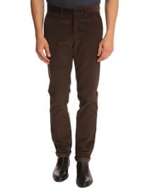 New Man Brown Stretch Velvet Slack Chinos