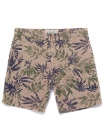 Native Youth Shorts With Leaf Print
