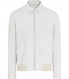 Reiss Ricco Modern Harrington Jacket Cream