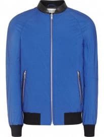 Reiss Cannes Bomber Jacket Bright Blue