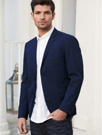 Blue Printed Spot Jacket