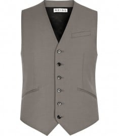 Reiss Garth W Classic Waistcoat Grey