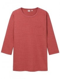 Uniqlo Men Crew Neck 3/4 Sleeve T-shirt A