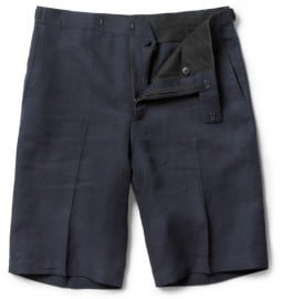 Richard James Tailored Slim-fit Linen-blend Shorts