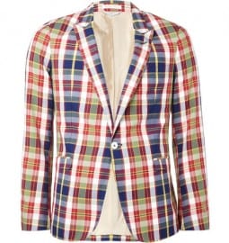 Gant Rugger Madras Check Cotton Blazer