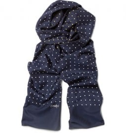 Drakes Reversible Dotted Silk Scarf