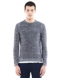 Two-tone Twist Knit Jumper