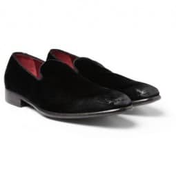 Dolce & Gabbana Burnished Velvet Slippers